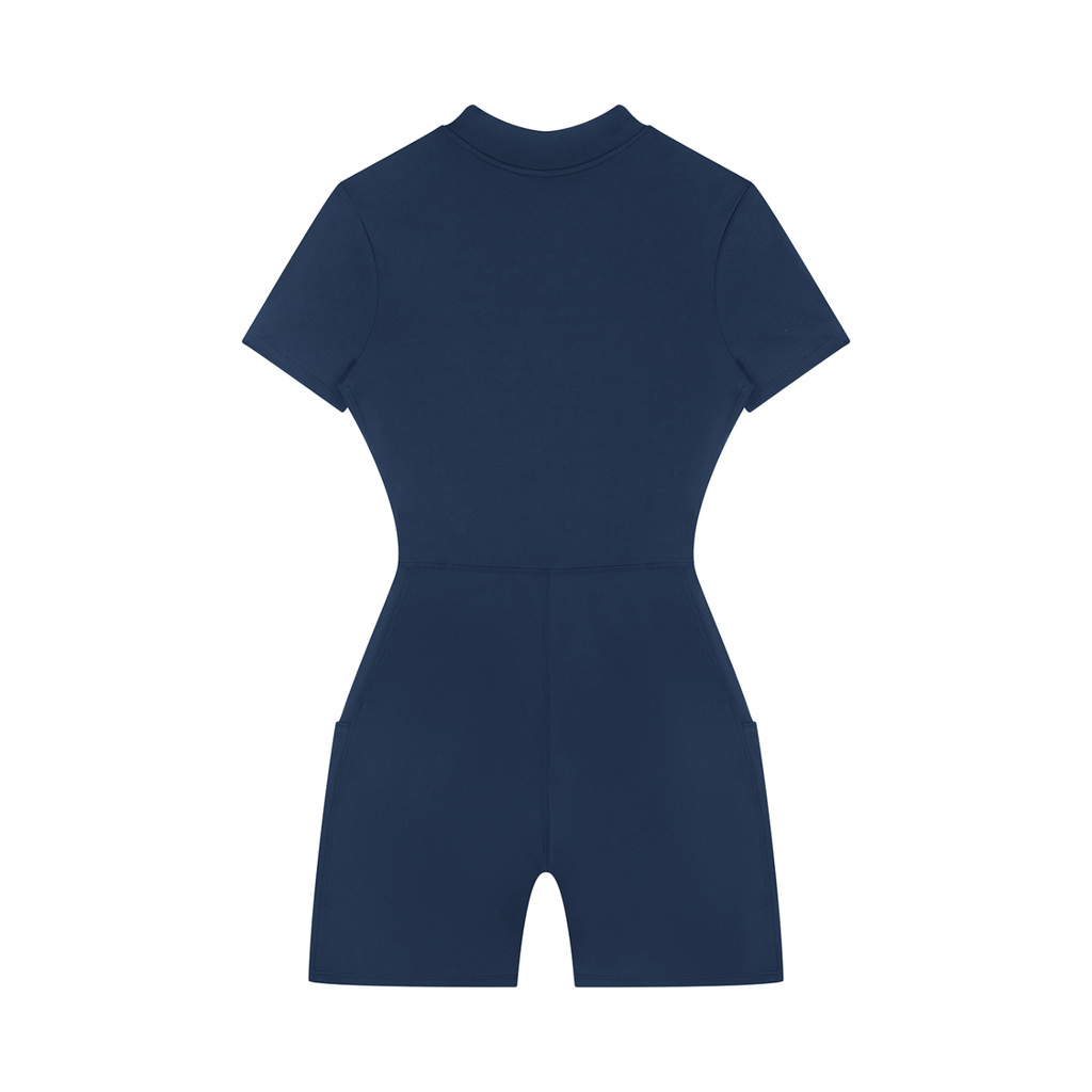 Women's Quarter-Zip Short  Sleeve CW Romper