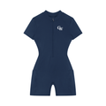 Women's Quarter-Zip Short  Sleeve CW Romper