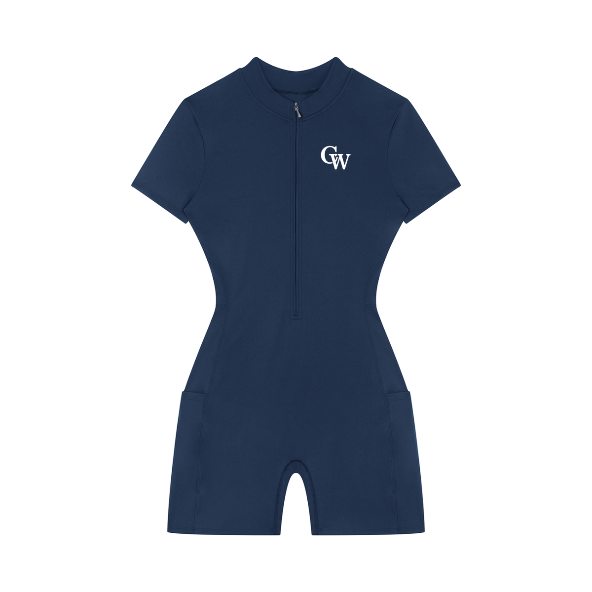 Women's Quarter-Zip Short  Sleeve CW Romper