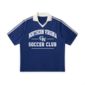 Unisex Collar Striped Soccer CW Jersey