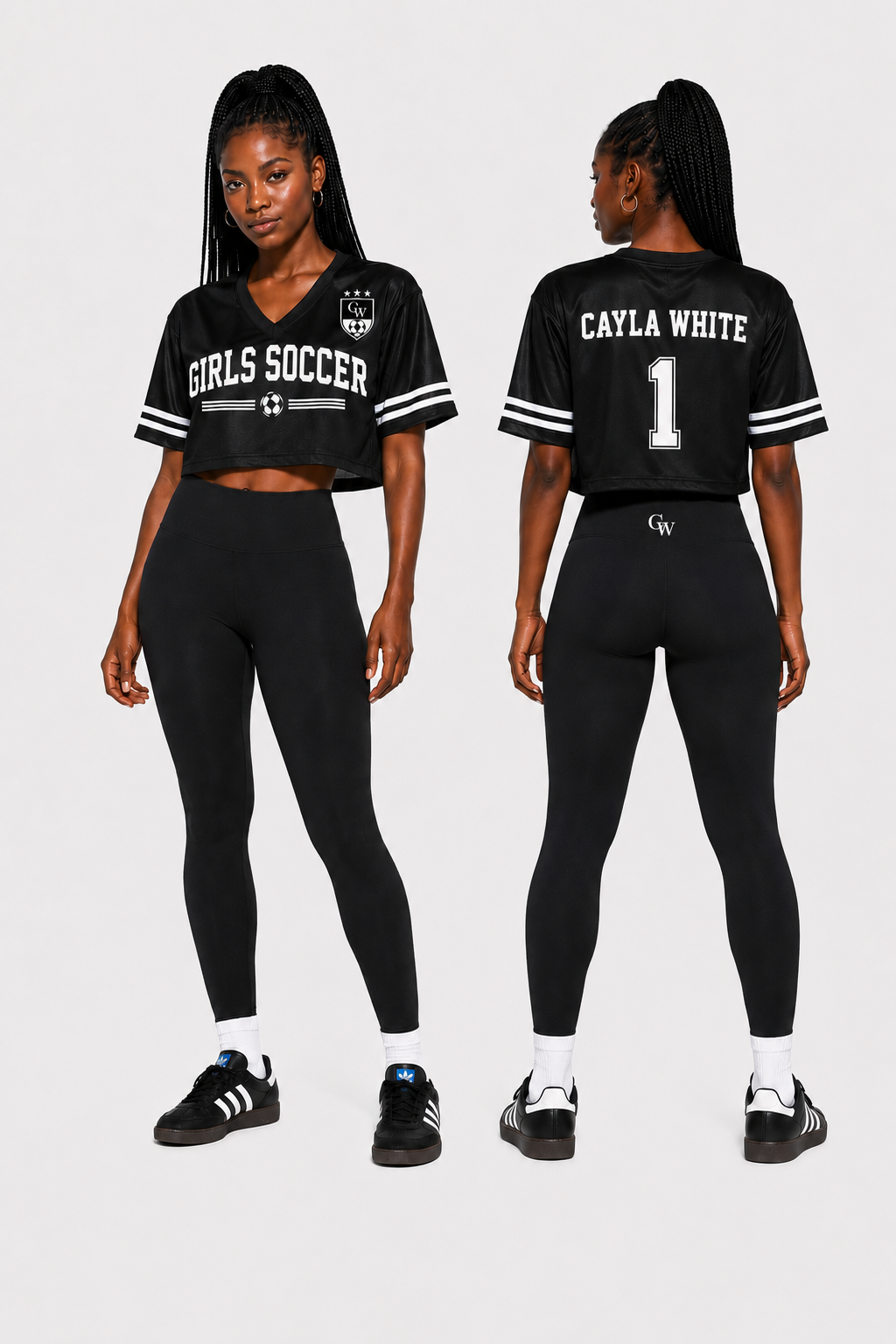 Women’s Cropped Paneled CW V-Neck Jersey