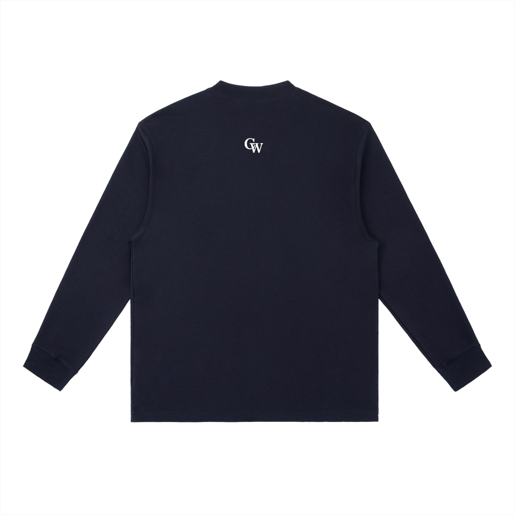 Dad Crewneck Long-Sleeve CW T-Shirt Black
