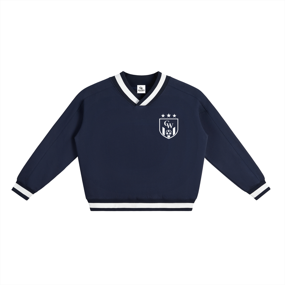 V-Neck Collar Boxy CW Sweatshirt