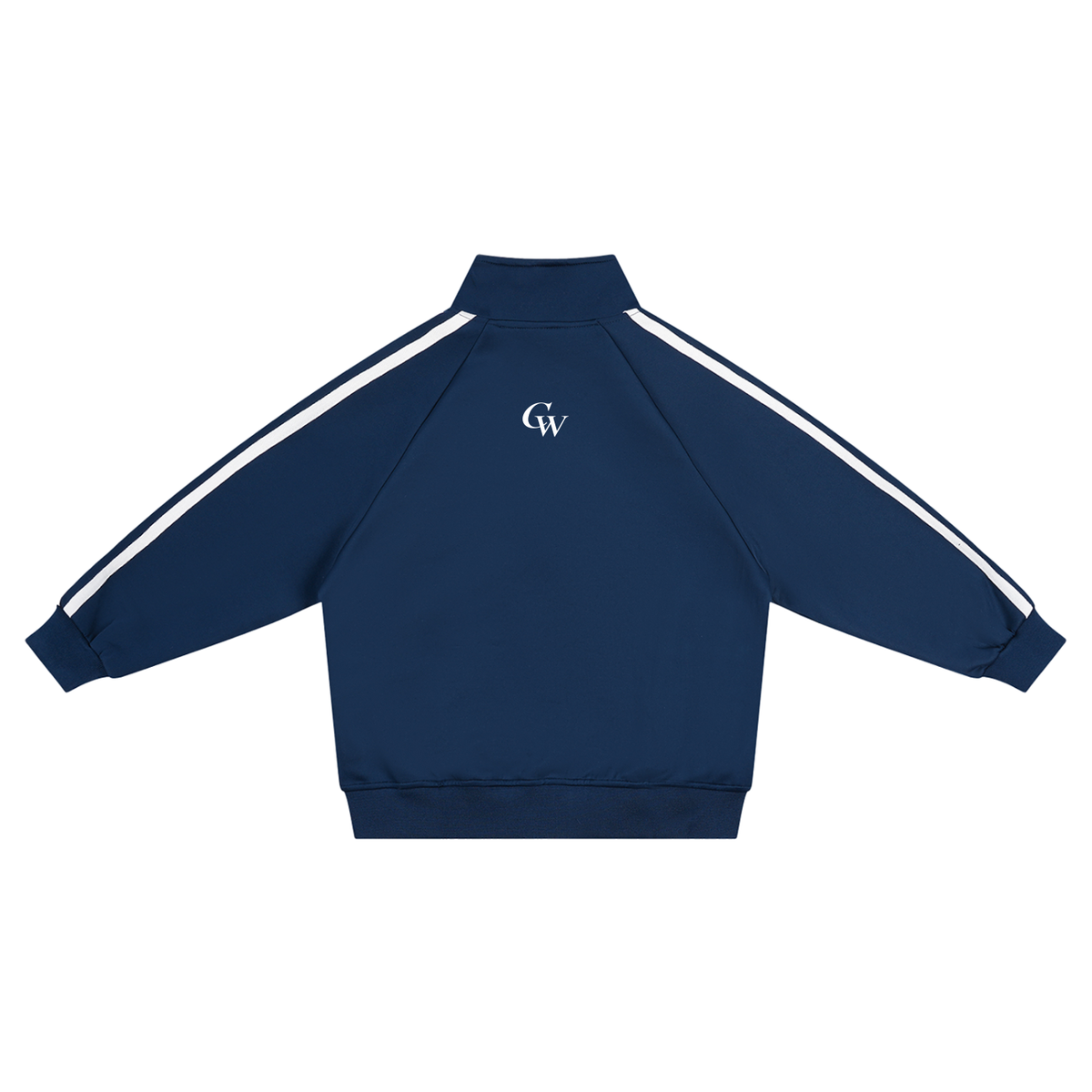 Kids’ Contrast Tape Coach CW Jacket (Navy Blue and Black)